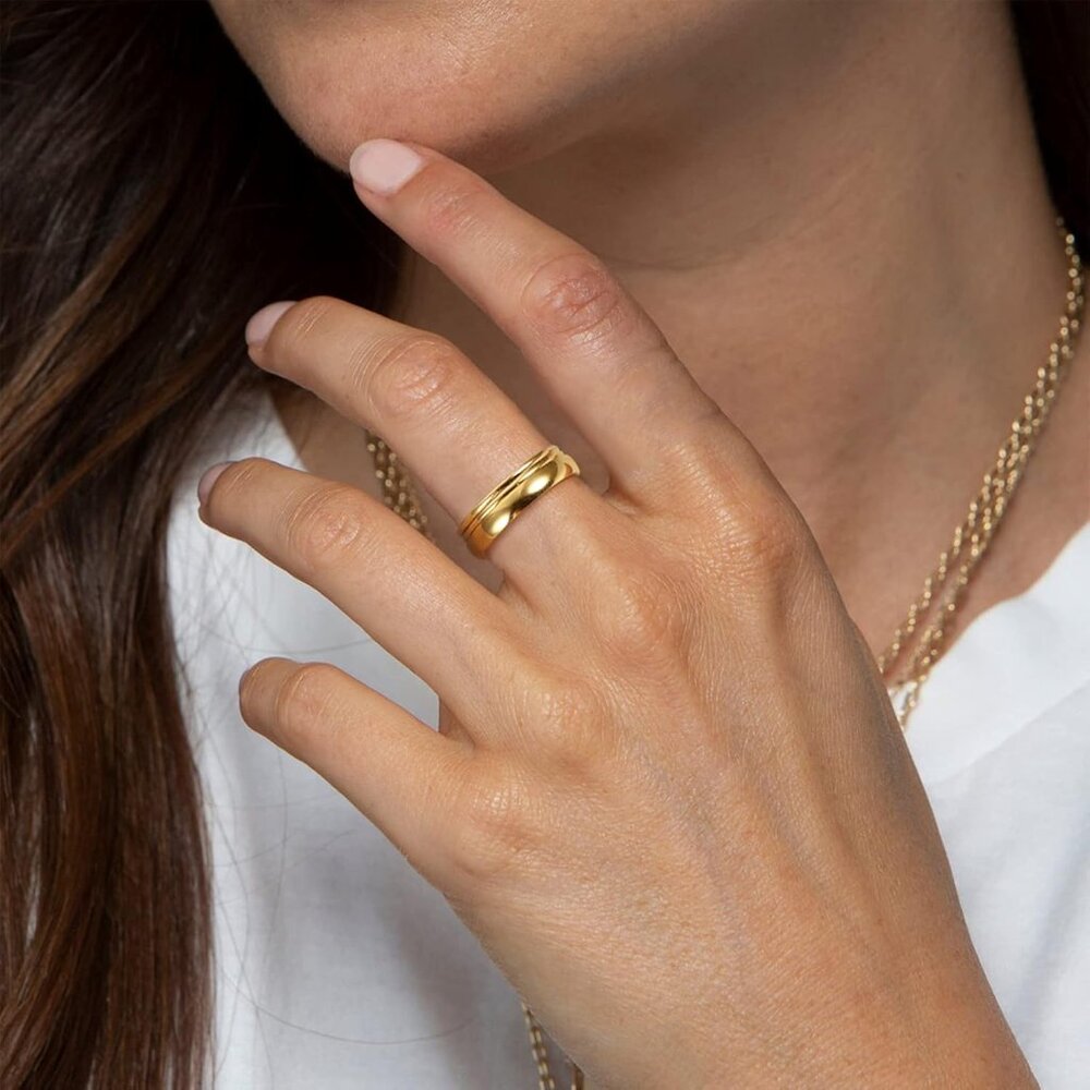 Luxurious 14k Gold Filled Stackable Rings Set For… - image 7